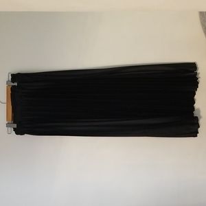 Long black silk skirt